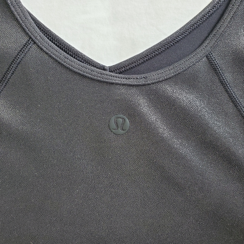 Lululemon Align Shine Crop Longsleeve Top Black S - Picture 2 of 6
